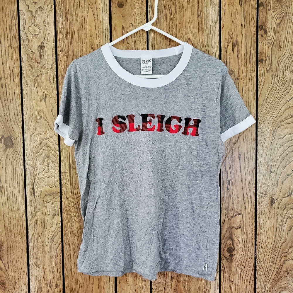 PINK by Victoria's Secret Christmas "I Sleigh" Tee